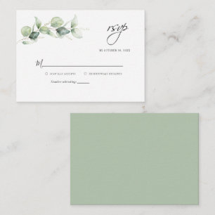 Budget Eucalyptus Succulent Mariage Carte RSVP