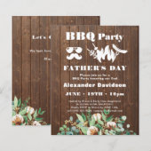 BUDGET Eucalyptus Vaderdag BBQ Party nodigt uit (Voorkant / Achterkant)