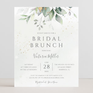 Budget Eucalyptus verdure Feuille Bridal Brunch