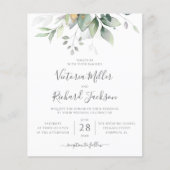 Budget Eucalyptus Verdure Feuilles Mariage élégant (Devant)