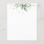Budget Eucalyptus Verdure Feuilles Mariage élégant (Dos)