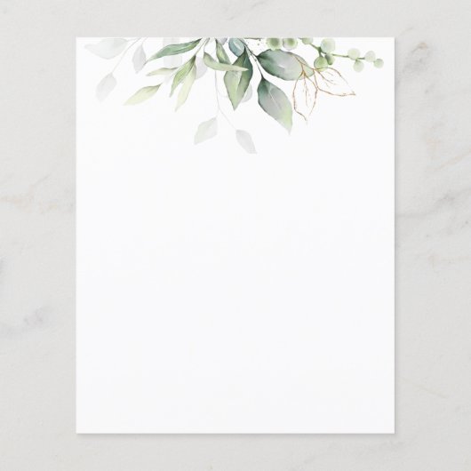 Budget Eucalyptus Verdure Feuilles Mariage élégant (Dos)