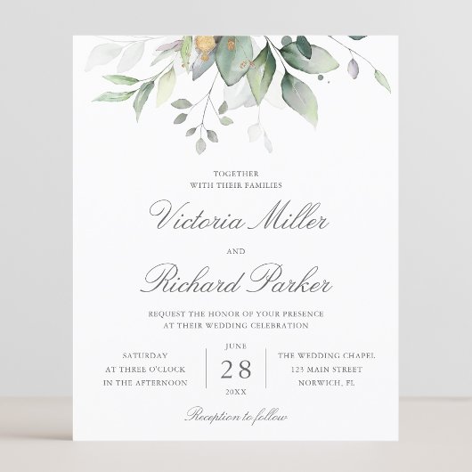 Budget Eucalyptus Verdure Feuilles Mariage élégant