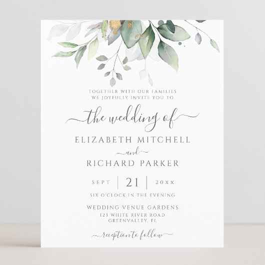 Budget Eucalyptus Verdure Feuilles Mariage élégant