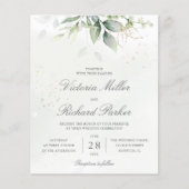 Budget Eucalyptus Verdure Feuilles Mariage élégant (Devant)