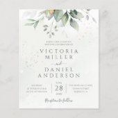 Budget Eucalyptus Verdure Feuilles Mariage élégant (Devant)