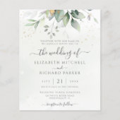 Budget Eucalyptus Verdure Feuilles Mariage élégant (Devant)