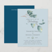 Budget Eucalyptus Vert Feuilles Mariage Invite (Devant / Derrière)