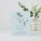 Budget Eucalyptus Vert Feuilles Mariage Invite (Debout devant)