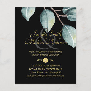 Budget Eucalyptus Vert Feuilles Mariage Invite