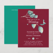 Budget Eucalyptus Vert Feuilles Mariage Invite (Devant / Derrière)