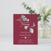 Budget Eucalyptus Vert Feuilles Mariage Invite (Debout devant)