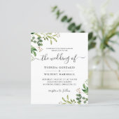 Budget Eucalyptus Vert Feuilles Mariage Invite (Debout devant)