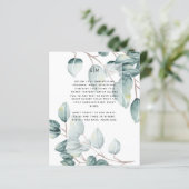 Budget Eucalyptus Vert Feuilles Mariage Invite (Debout devant)