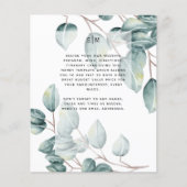 Budget Eucalyptus Vert Feuilles Mariage Invite (Devant)