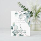 Budget Eucalyptus Vert Feuilles Mariage Invite (Debout devant)