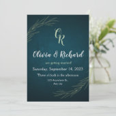 Budget Eucalyptus Vert Mariage Invitations (Debout devant)