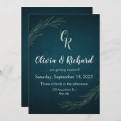Budget Eucalyptus Vert Mariage Invitations (Devant / Derrière)