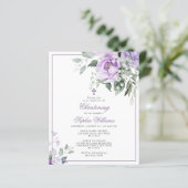 Budget Eucalyptus Violet Uitnodiging (Staand voorkant)