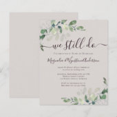 Budget Eucalyptus Vow Renewal Uitnodiging (Voorkant / Achterkant)