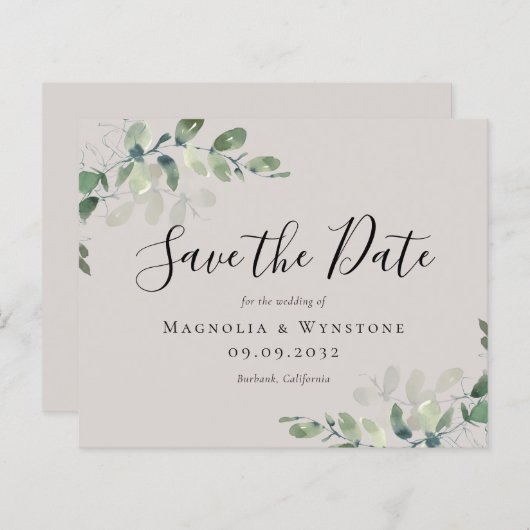 BUDGET Eucalyptus Waterverf Weddenschap sparen de (Voorkant / Achterkant)