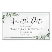 BUDGET Eucalyptus Waterverf Weddenschap sparen de Magnetisch Visitekaartje (Voorkant)