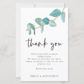 BUDGET Eucalyptus Weddenschap 3 Foto citaat Bedank (Voorkant)