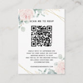 Budget Eucalyptus Weduwschap Website RSVP QR Code Informatiekaartje (Voorkant)