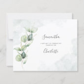 Budget Eucalyptus zal je mijn Bridesmaïde Kaart zi (Achterkant)