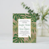 BUDGET faire-part de mariage de papier kraft tropi (Debout devant)