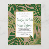 BUDGET faire-part de mariage de papier kraft tropi (Devant)