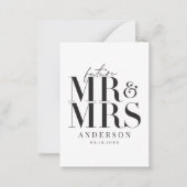 budget faire-part de mariage de typographie modern (Devant)