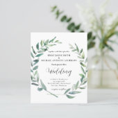 Budget Faire-part de mariage moderne Feuilles d'ol (Debout devant)