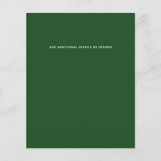 Budget Faire-part de mariage moderne Feuilles d'ol (Dos)