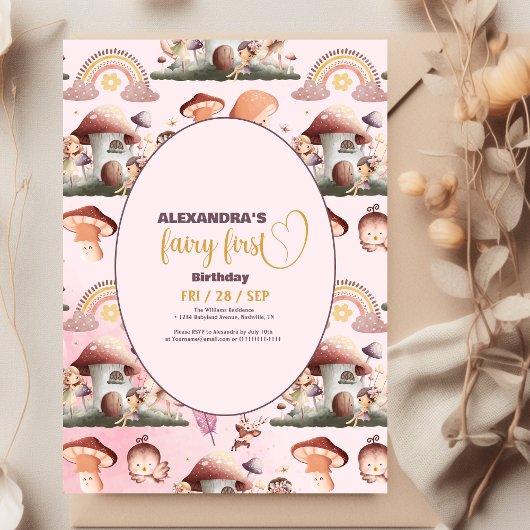 Budget Fairy Eerste Meisje's 1e Verjaardag Flyer