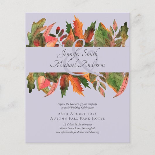 BUDGET Fall Leaves Wedding (Voorkant)