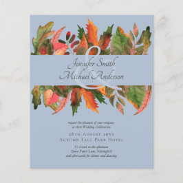 BUDGET Fall Leaves Wedding Flyer