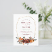 Budget Fall Wedding Burgundy Eucalyptus Floral (Staand voorkant)