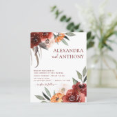 Budget Fall Wedding Burgundy Floral (Staand voorkant)