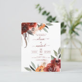 Budget Fall Wedding Burgundy Floral (Staand voorkant)