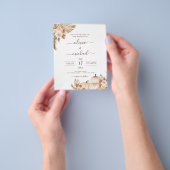 Budget Fall Wedding Pumpkins Pampas Grass Flyer (Hand)