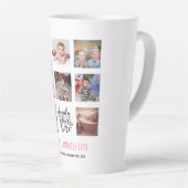 Budget Familie Fotocollage Cadeau Grootouder Oma O Latte Mok (Rechterhoek)