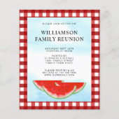 Budget Familie reunion Pset Watermelon Invite (Voorkant)