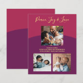 Budget famille photo collage moderne carte de vaca (Devant / Derrière)