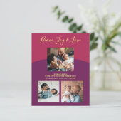 Budget famille photo collage moderne carte de vaca (Debout devant)