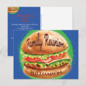 Budget Famille Réunion Barbecue Picnic Invitation (Devant / Derrière)