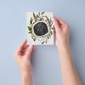 budget farhouse herfst bruiloft aankondiging flyer (Hand)