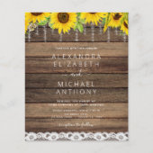 Budget Farmhouse Sunflower Weddenschap (Voorkant)
