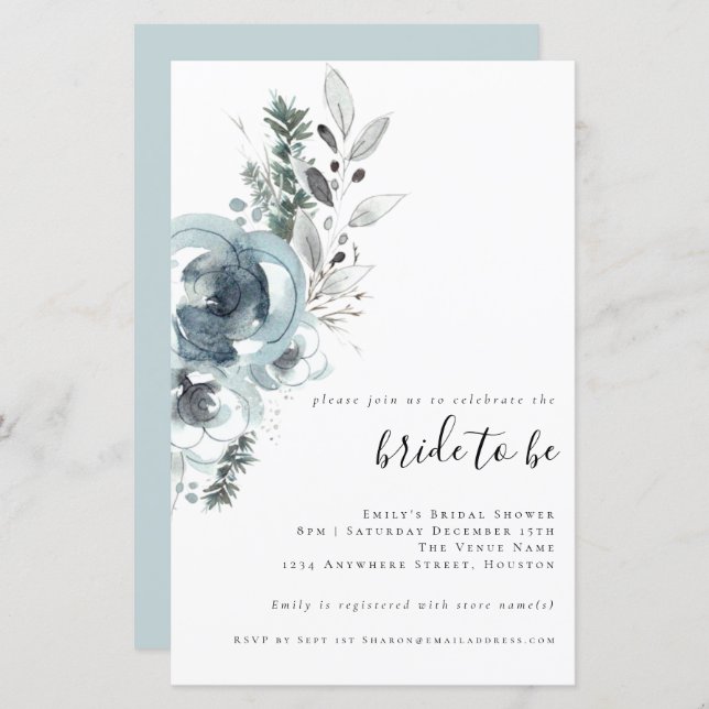 Budget Festive Florals Bridal Shower Uitnodiging (Voorkant / Achterkant)