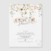 Budget Fête des mariées florale Invitation magnéti (Devant)